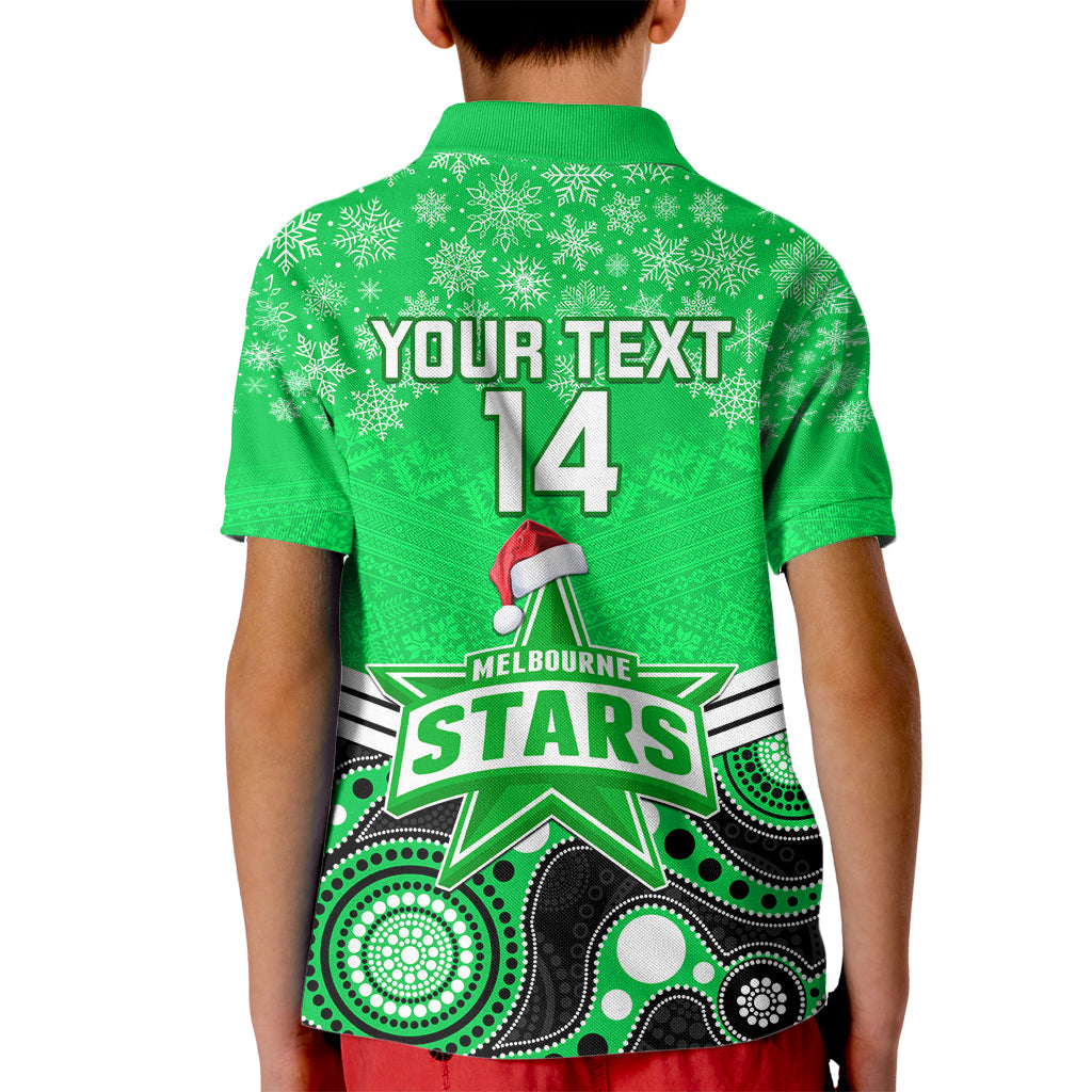 custom-melbourne-stars-cricket-christmas-kid-polo-shirt-merry-xmas-2023-indigenous-art