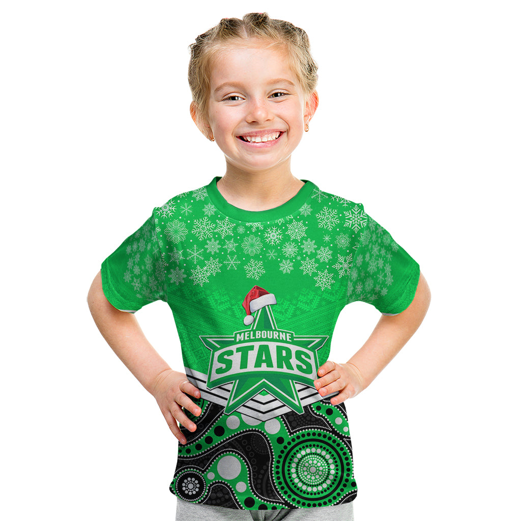 custom-melbourne-stars-cricket-christmas-kid-t-shirt-merry-xmas-2023-indigenous-art