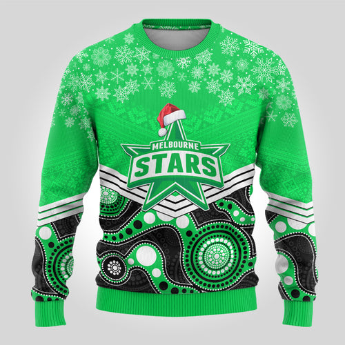 custom-melbourne-stars-cricket-christmas-ugly-christmas-sweater-merry-xmas-2023-indigenous-art