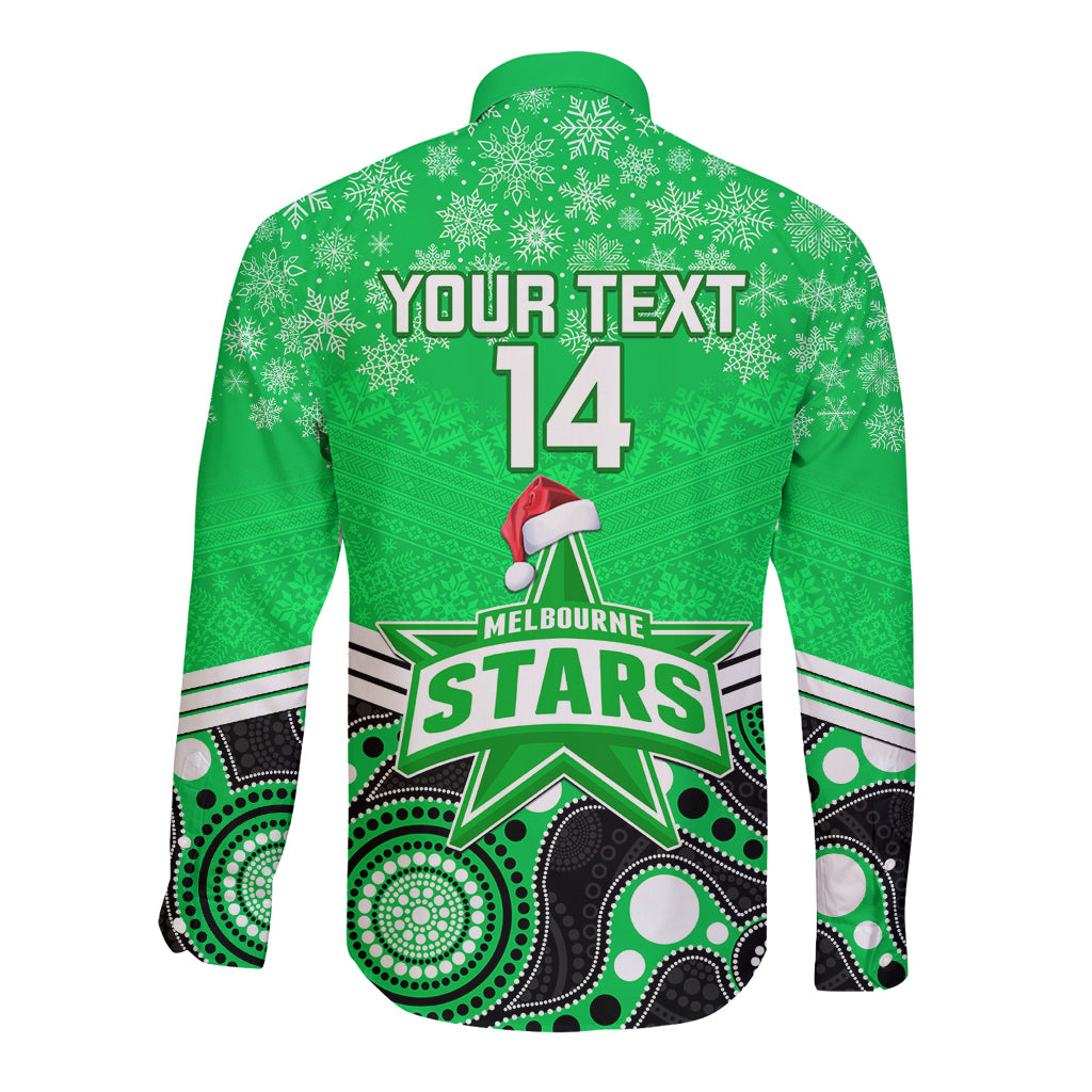 custom-melbourne-stars-cricket-christmas-long-sleeve-button-shirt-merry-xmas-2023-indigenous-art