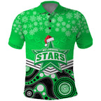 custom-melbourne-stars-cricket-christmas-polo-shirt-merry-xmas-2023-indigenous-art
