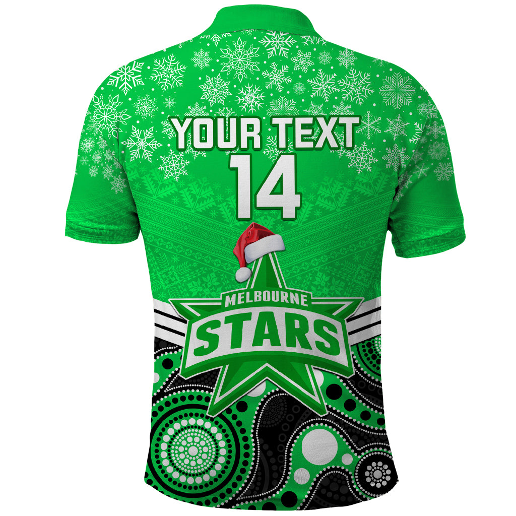 custom-melbourne-stars-cricket-christmas-polo-shirt-merry-xmas-2023-indigenous-art