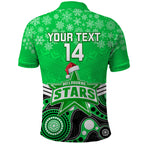 custom-melbourne-stars-cricket-christmas-polo-shirt-merry-xmas-2023-indigenous-art