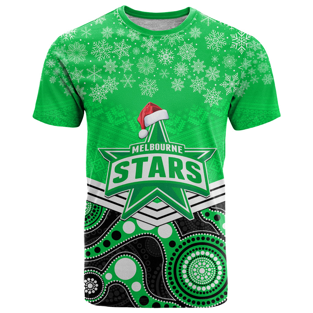 custom-melbourne-stars-cricket-christmas-t-shirt-merry-xmas-2023-indigenous-art
