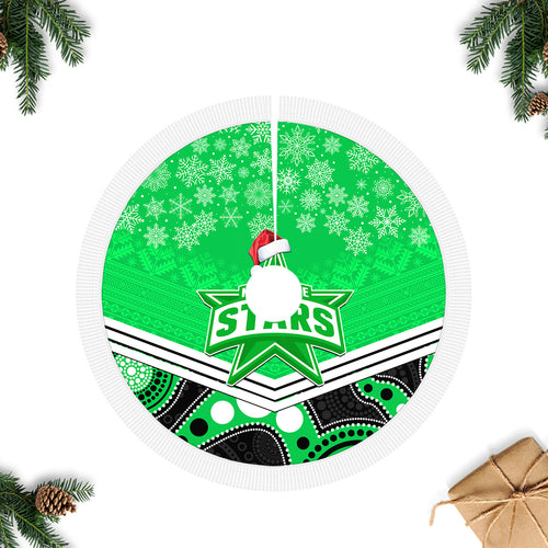 melbourne-stars-cricket-christmas-tree-skirt-merry-xmas-2023-indigenous-art