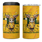 Matildas 4 in 1 Can Cooler Tumbler Australian Cute Mascot Unique Gold Version