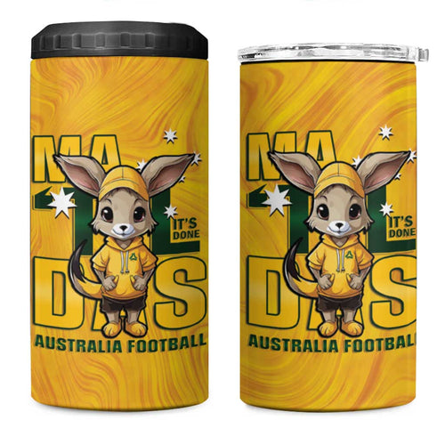 Matildas 4 in 1 Can Cooler Tumbler Australian Cute Mascot Unique Gold Version