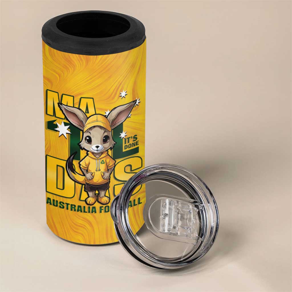 Matildas 4 in 1 Can Cooler Tumbler Australian Cute Mascot Unique Gold Version