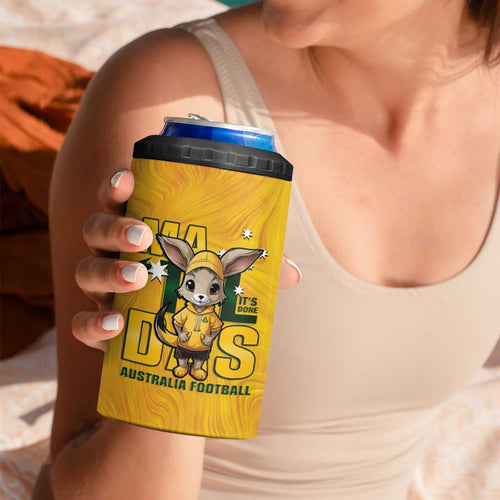 Matildas 4 in 1 Can Cooler Tumbler Australian Cute Mascot Unique Gold Version