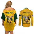 custom-matildas-couples-matching-off-shoulder-short-dress-and-long-sleeve-button-shirt-australian-cute-mascot-unique-gold-version
