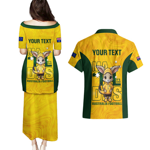 custom-matildas-couples-matching-puletasi-dress-and-hawaiian-shirt-australian-cute-mascot-unique-gold-version