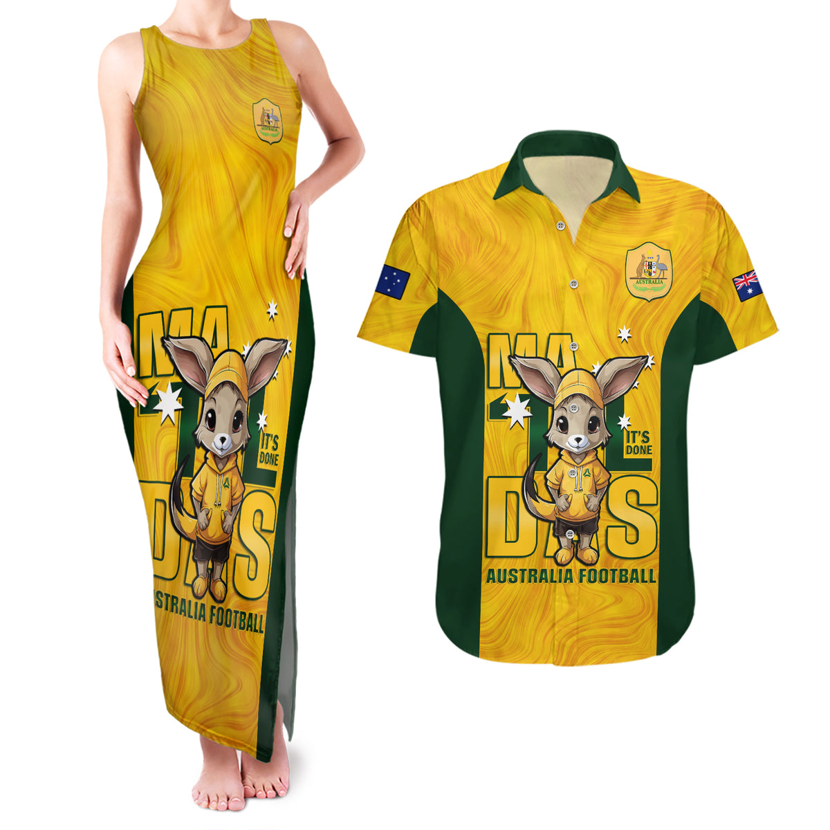custom-matildas-couples-matching-tank-maxi-dress-and-hawaiian-shirt-australian-cute-mascot-unique-gold-version