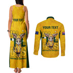 custom-matildas-couples-matching-tank-maxi-dress-and-long-sleeve-button-shirt-australian-cute-mascot-unique-gold-version