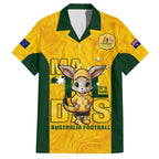 custom-matildas-family-matching-short-sleeve-bodycon-dress-and-hawaiian-shirt-australian-cute-mascot-unique-gold-version