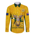 custom-matildas-long-sleeve-button-shirt-australian-cute-mascot-unique-gold-version