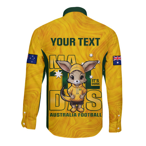 custom-matildas-long-sleeve-button-shirt-australian-cute-mascot-unique-gold-version