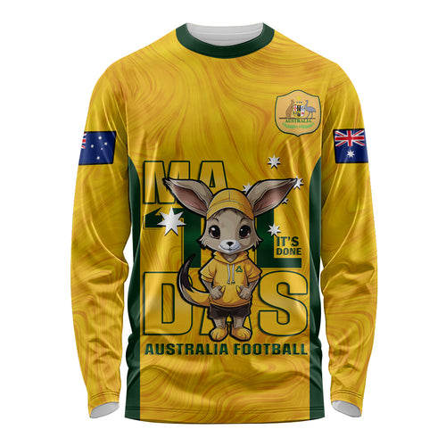 custom-matildas-long-sleeve-shirt-australian-cute-mascot-unique-gold-version