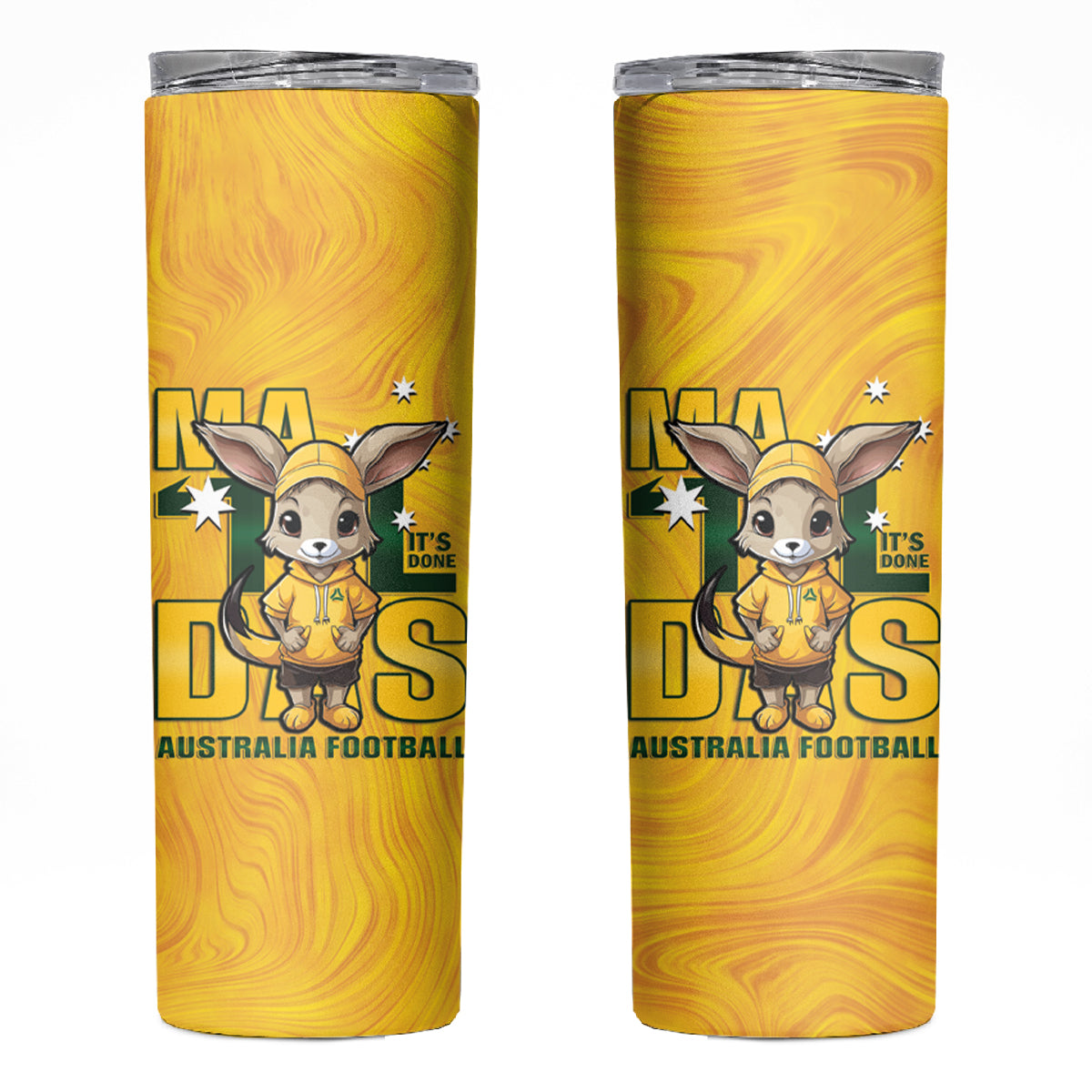 Matildas Skinny Tumbler Australian Cute Mascot Unique Gold Version