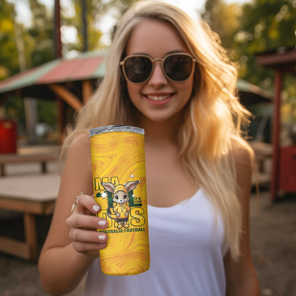 Matildas Skinny Tumbler Australian Cute Mascot Unique Gold Version