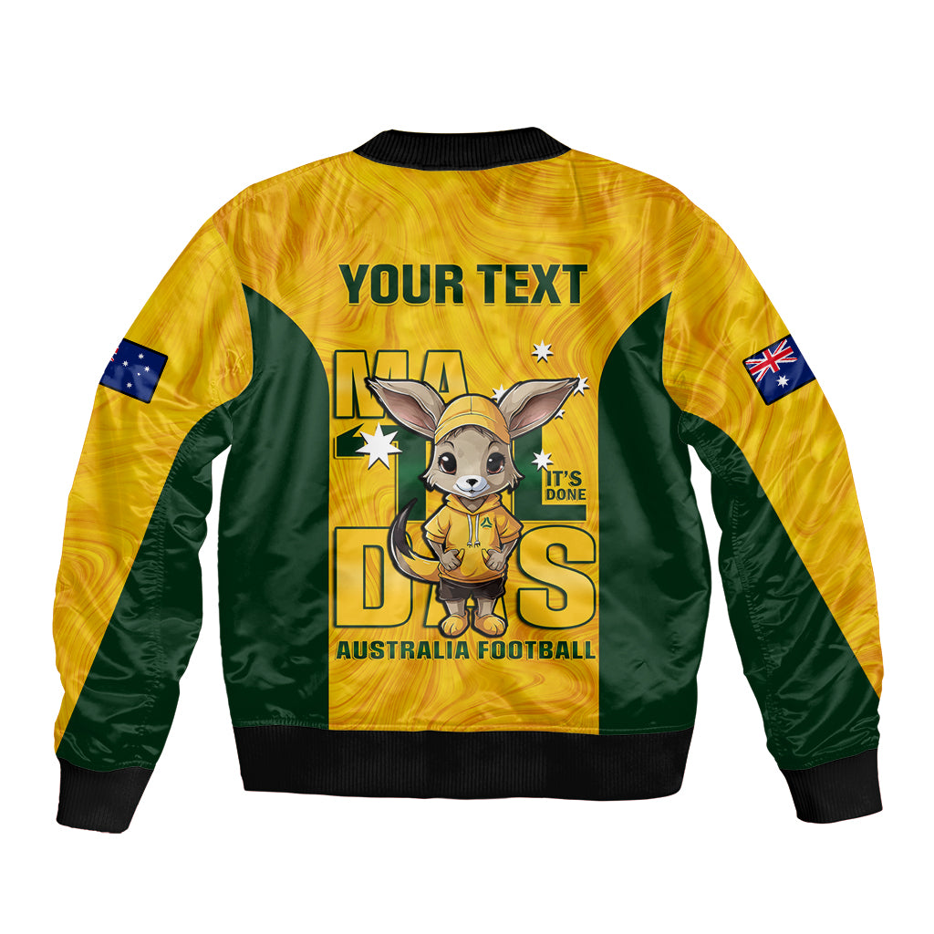custom-matildas-sleeve-zip-bomber-jacket-australian-cute-mascot-unique-gold-version