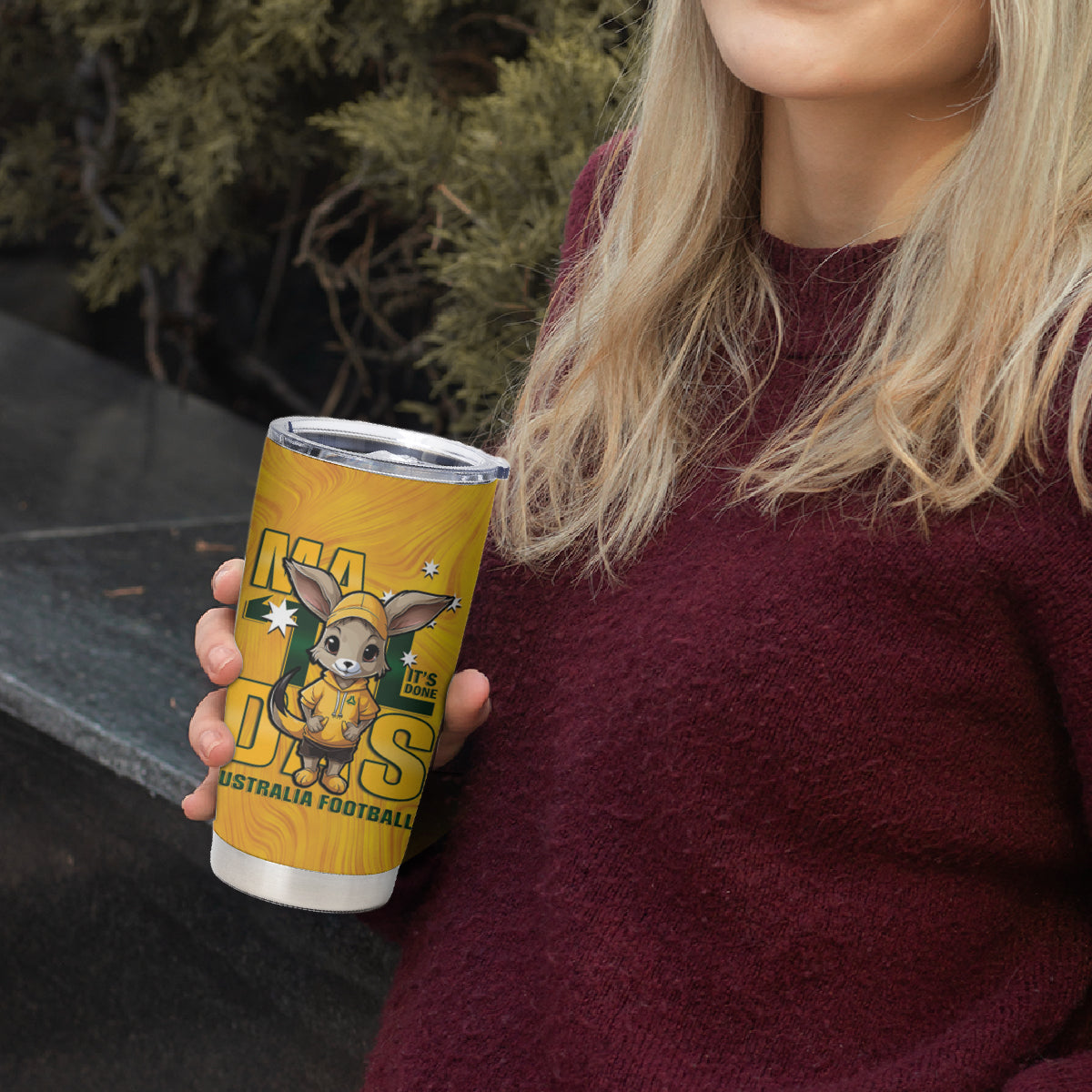 Matildas Tumbler Cup Australian Cute Mascot Unique Gold Version