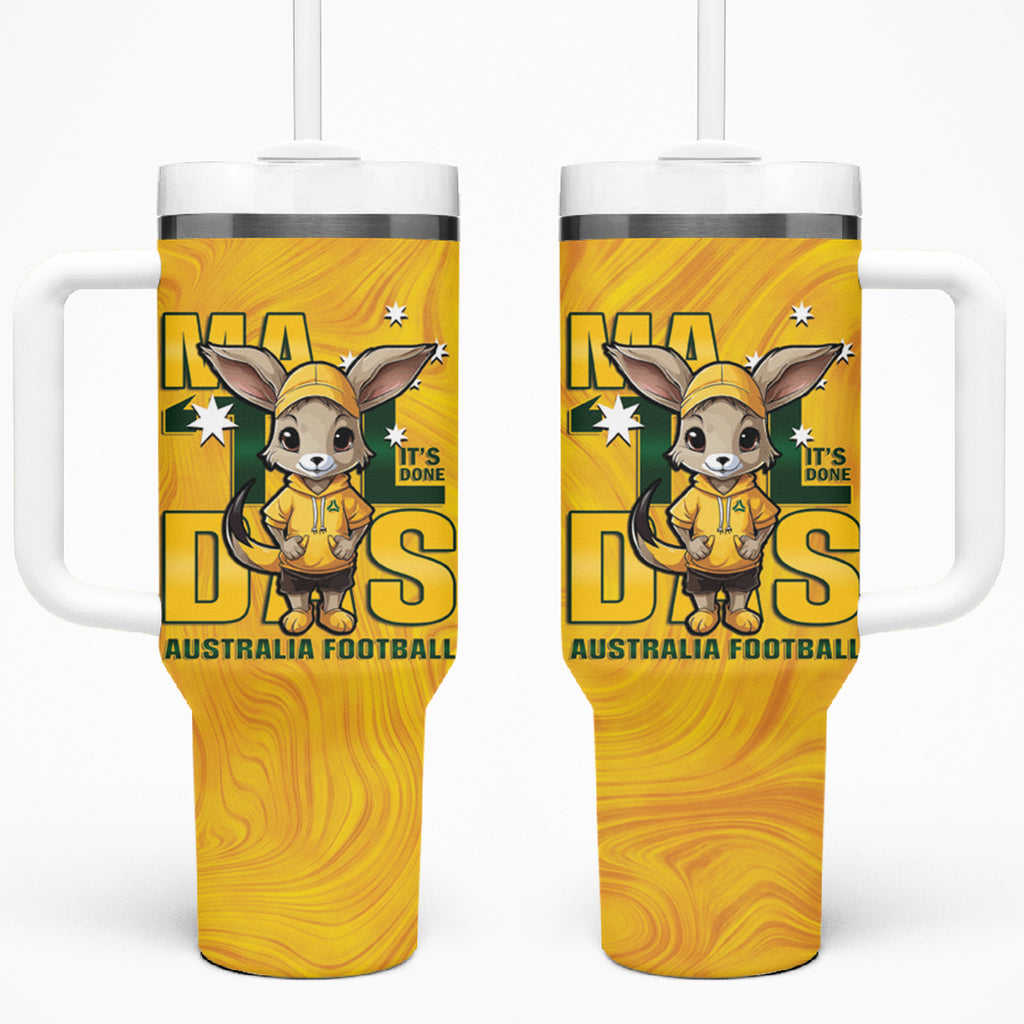 Matildas Tumbler With Handle Australian Cute Mascot Unique Gold Version