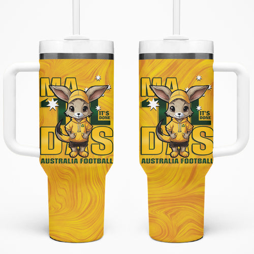 Matildas Tumbler With Handle Australian Cute Mascot Unique Gold Version