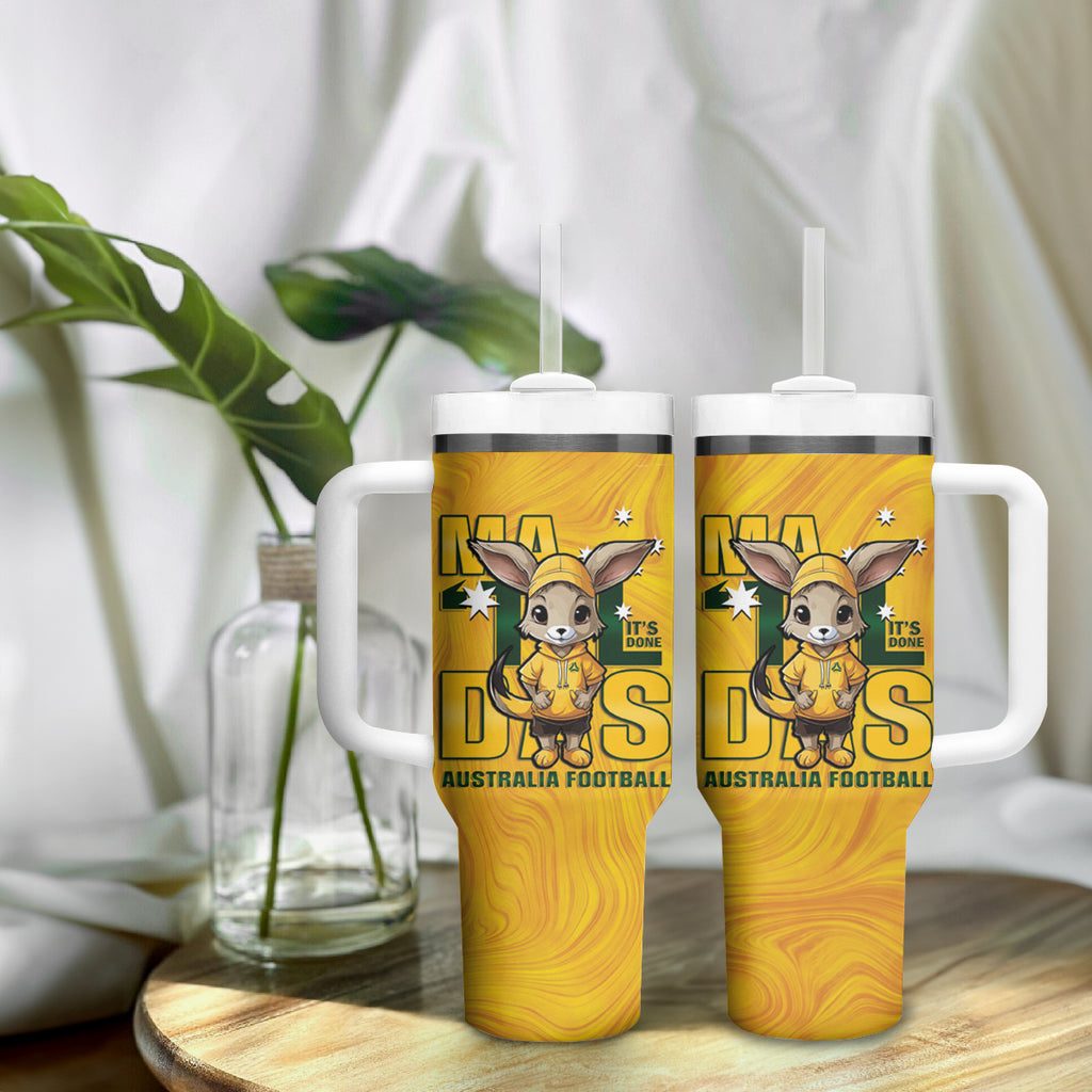 Matildas Tumbler With Handle Australian Cute Mascot Unique Gold Version