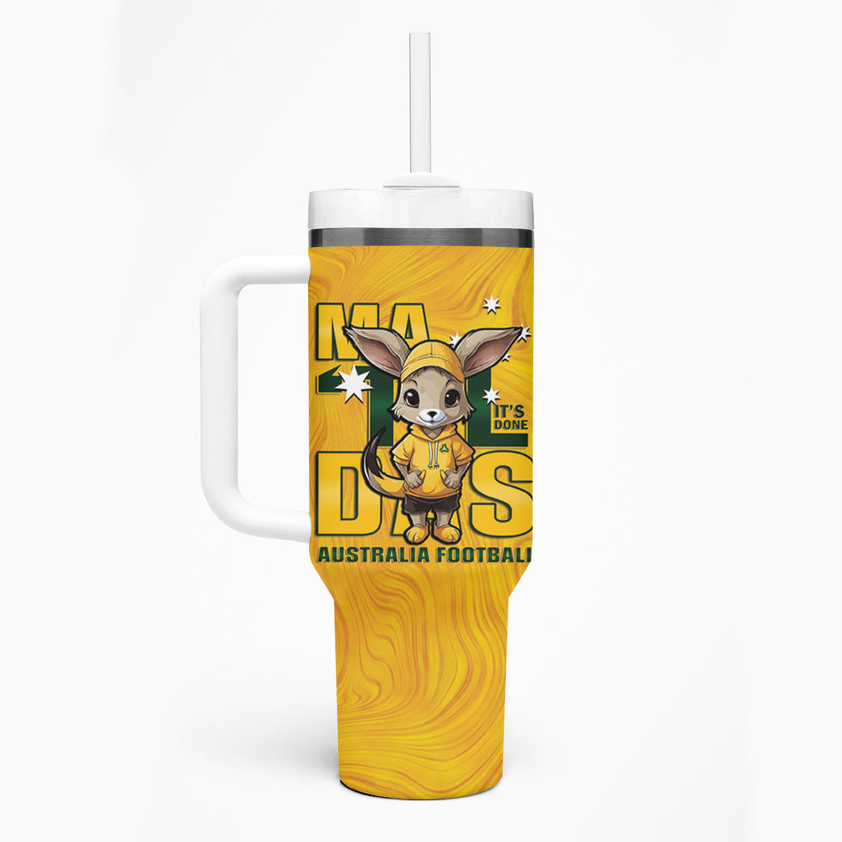 Matildas Tumbler With Handle Australian Cute Mascot Unique Gold Version