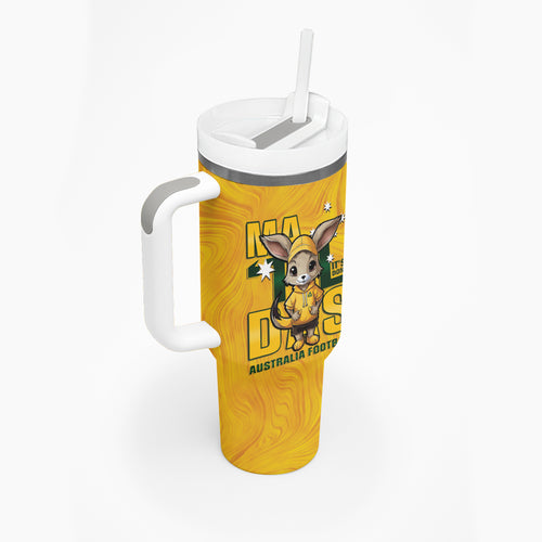 Matildas Tumbler With Handle Australian Cute Mascot Unique Gold Version