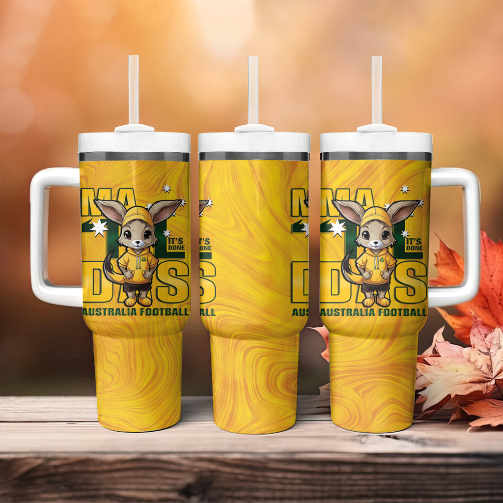Matildas Tumbler With Handle Australian Cute Mascot Unique Gold Version