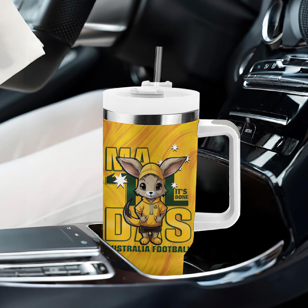 Matildas Tumbler With Handle Australian Cute Mascot Unique Gold Version