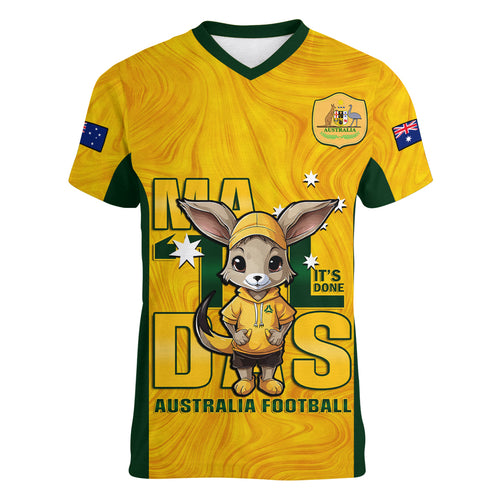custom-matildas-women-v-neck-t-shirt-australian-cute-mascot-unique-gold-version