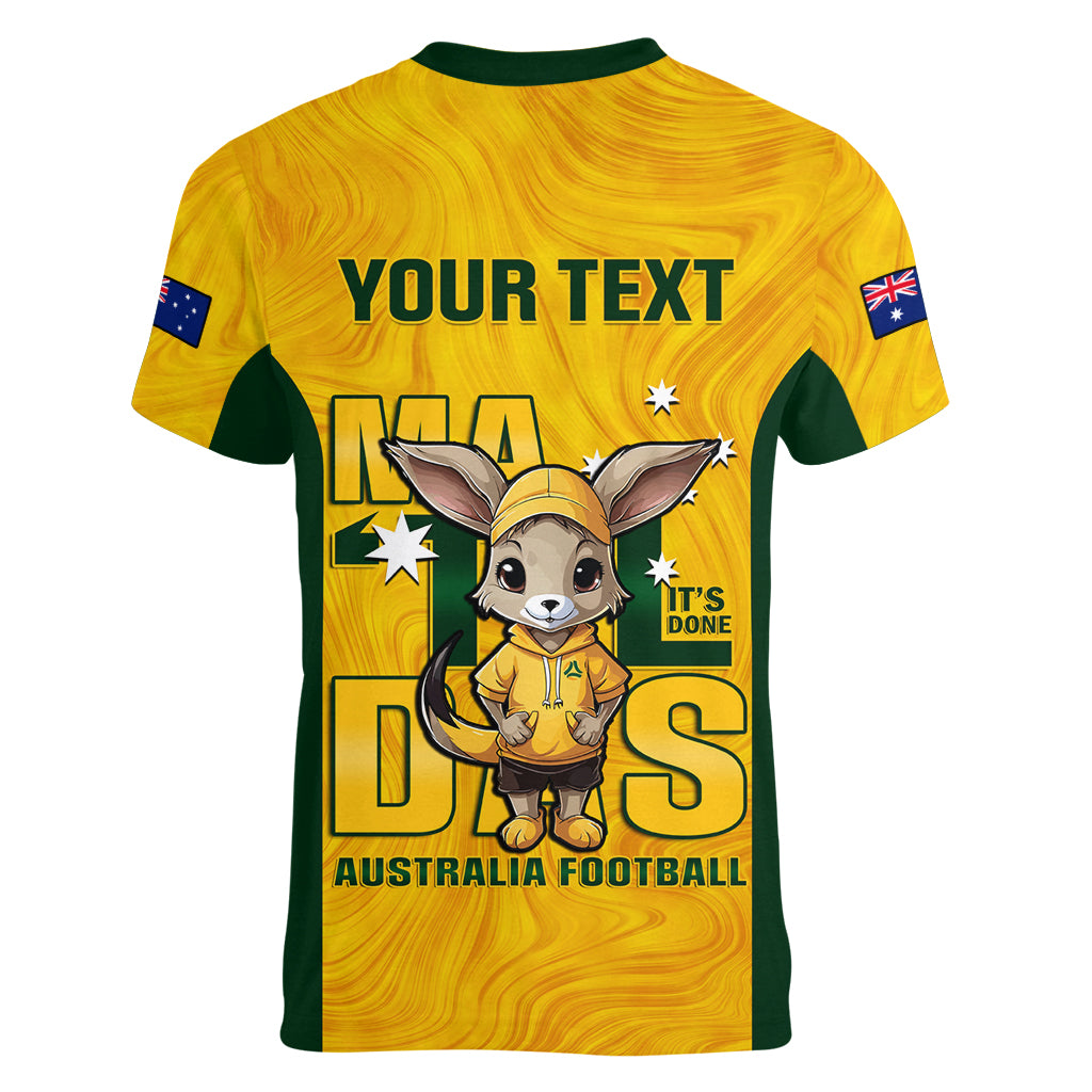 custom-matildas-women-v-neck-t-shirt-australian-cute-mascot-unique-gold-version