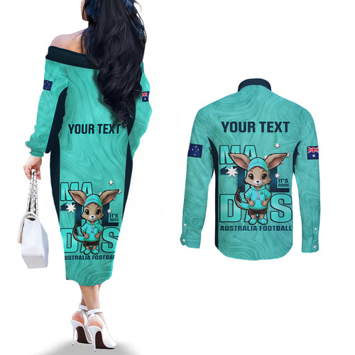 custom-matildas-couples-matching-off-the-shoulder-long-sleeve-dress-and-long-sleeve-button-shirt-australian-cute-mascot-unique-turquosie-version