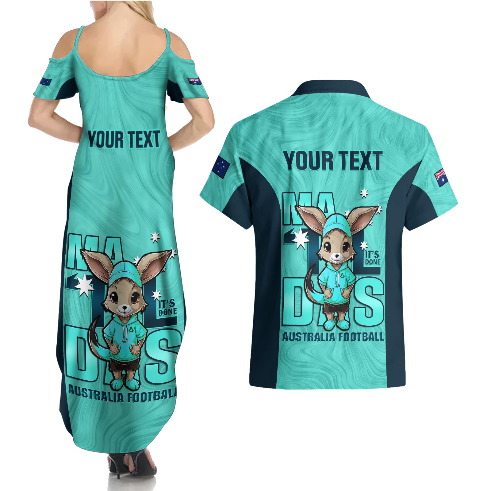 custom-matildas-couples-matching-summer-maxi-dress-and-hawaiian-shirt-australian-cute-mascot-unique-turquosie-version