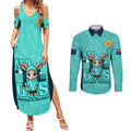 custom-matildas-couples-matching-summer-maxi-dress-and-long-sleeve-button-shirt-australian-cute-mascot-unique-turquosie-version