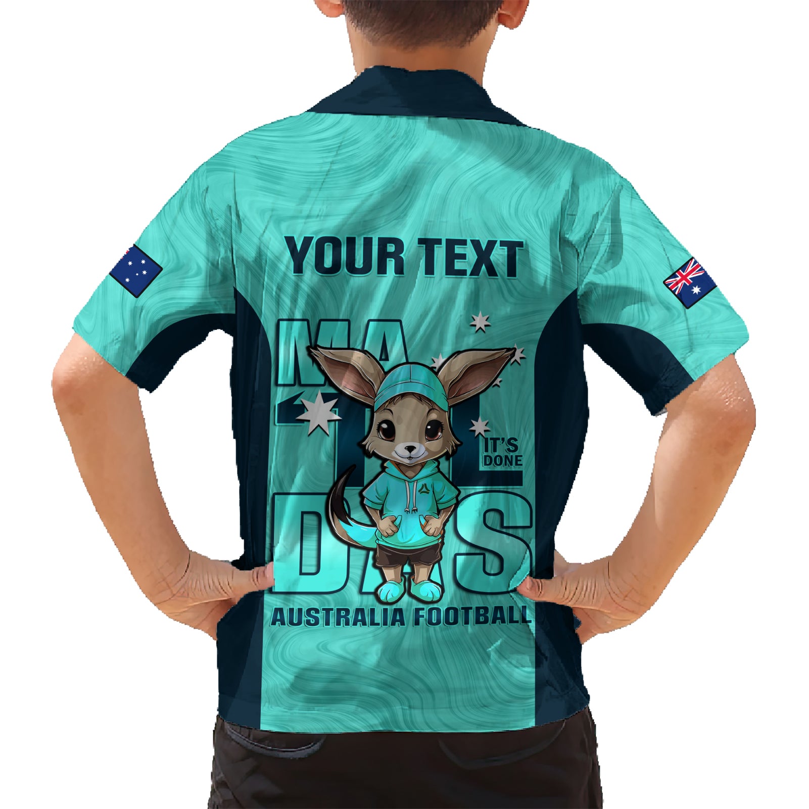 custom-matildas-kid-hawaiian-shirt-australian-cute-mascot-unique-turquosie-version
