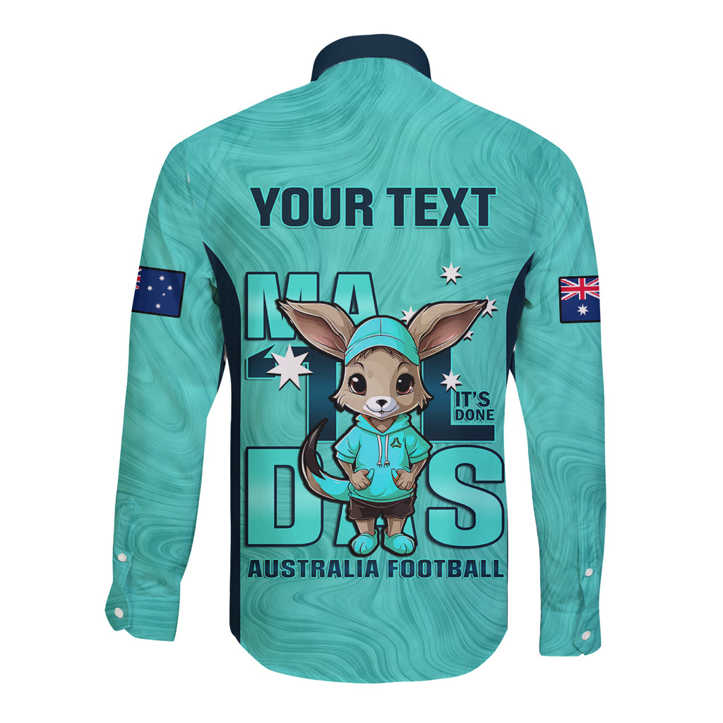 custom-matildas-long-sleeve-button-shirt-australian-cute-mascot-unique-turquosie-version