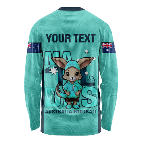 custom-matildas-long-sleeve-shirt-australian-cute-mascot-unique-turquosie-version