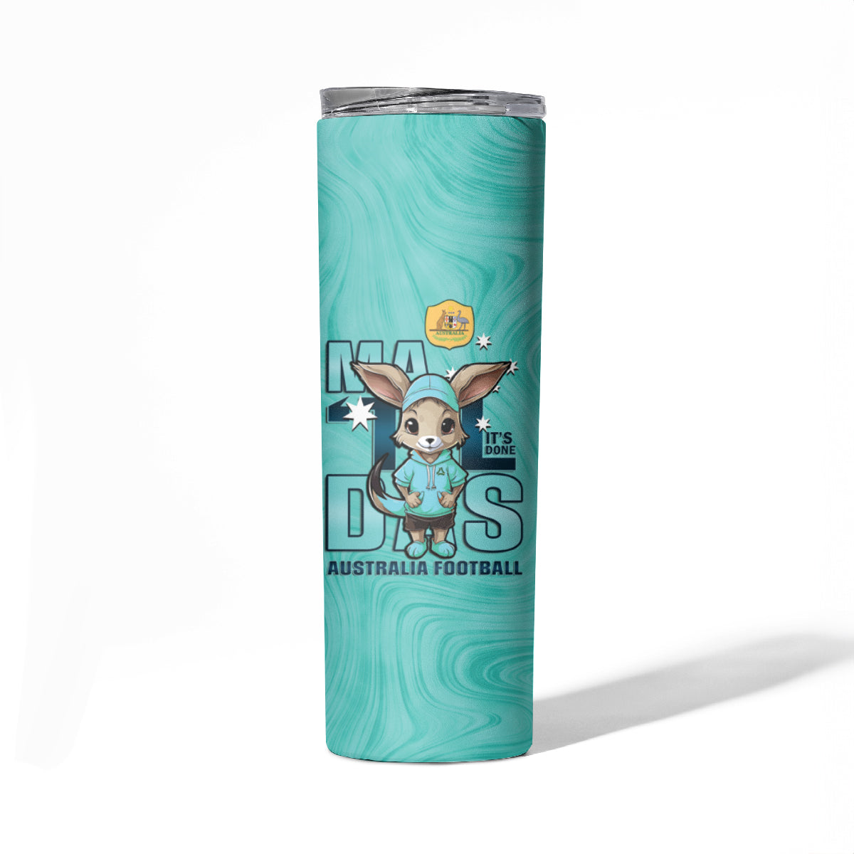 Matildas Skinny Tumbler Australian Cute Mascot Unique Turquosie Version