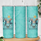 Matildas Skinny Tumbler Australian Cute Mascot Unique Turquosie Version