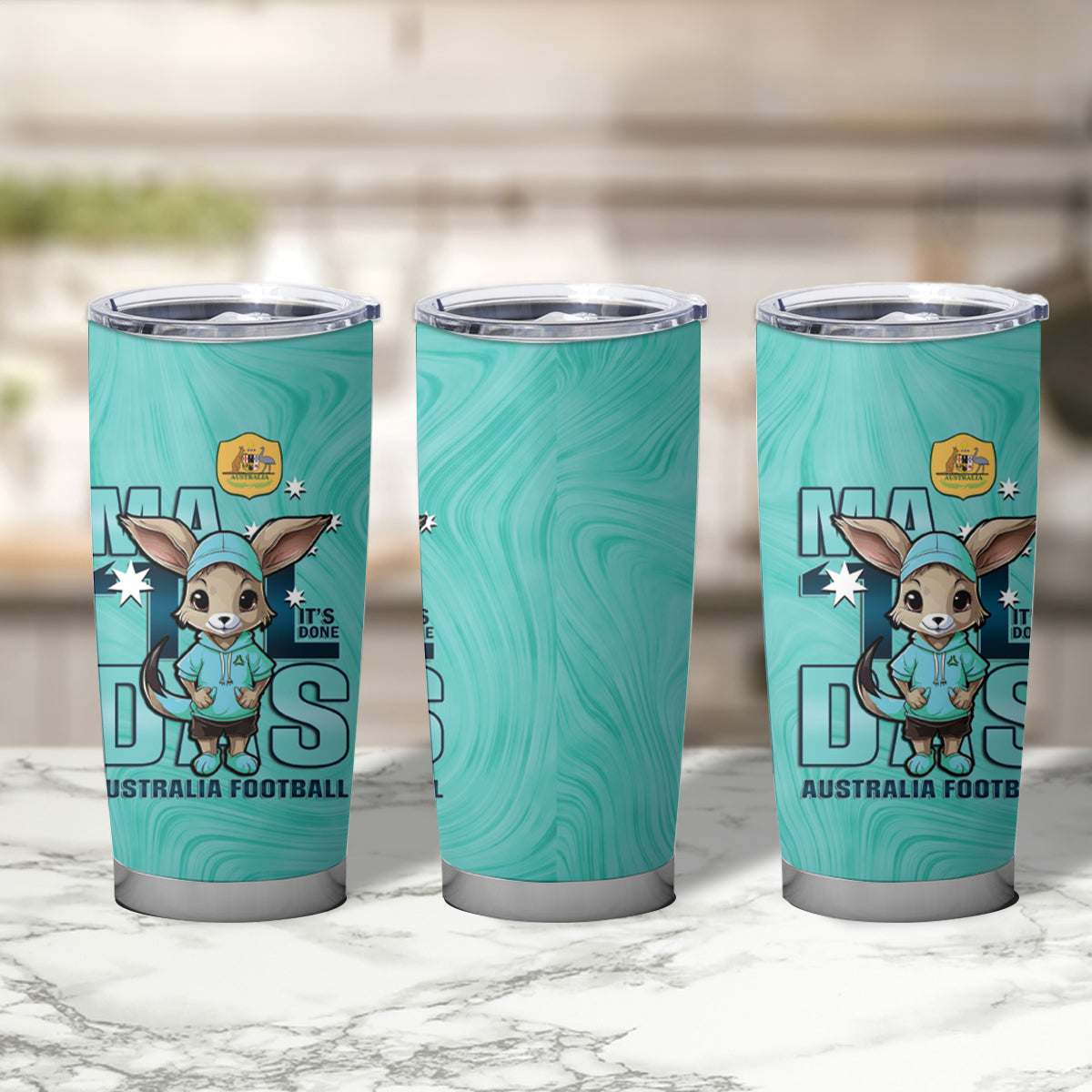 Matildas Tumbler Cup Australian Cute Mascot Unique Turquosie Version