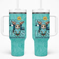 Matildas Tumbler With Handle Australian Cute Mascot Unique Turquosie Version
