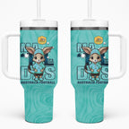 Matildas Tumbler With Handle Australian Cute Mascot Unique Turquosie Version