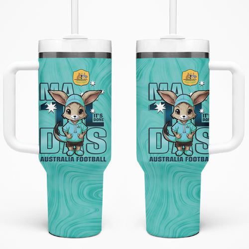 Matildas Tumbler With Handle Australian Cute Mascot Unique Turquosie Version
