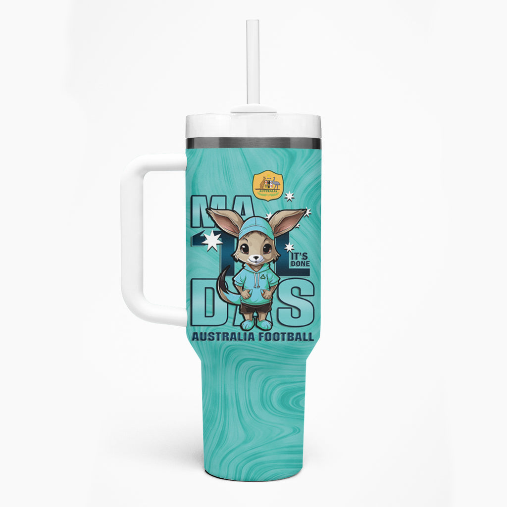 Matildas Tumbler With Handle Australian Cute Mascot Unique Turquosie Version