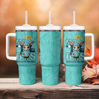 Matildas Tumbler With Handle Australian Cute Mascot Unique Turquosie Version
