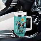 Matildas Tumbler With Handle Australian Cute Mascot Unique Turquosie Version
