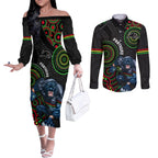 custom-nrl-panthers-couples-matching-off-the-shoulder-long-sleeve-dress-and-long-sleeve-button-shirt-indigenous-penrith-dynamic-black-version